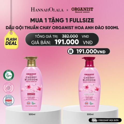  DẦU GỘI THUÀN CHAY ORGANIST HƯƠNG HOA ANH ĐÀO 500ML_A780 