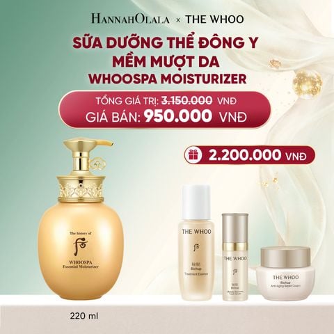  DEAL 19: SỮA DƯỠNG THỂ ĐÔNG Y MỀM MƯỢT DA THE HISTORY OF WHOO WHOOSPA MOISTURIZER 220ML 