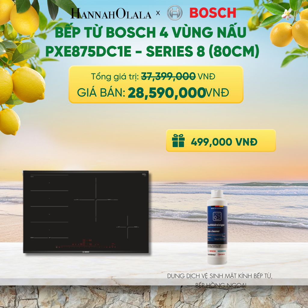  BẾP TỪ BOSCH 4 VÙNG NẤU PXE875DC1E - SERIES 8 (80CM) - A2374 