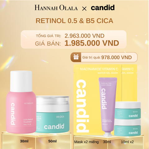  DEAL 20:  RETINOL 0.5 & B5 CICA BỘ ĐÔI LÀM MỜ NẾP NHĂN VÀ DƯỠNG ẨM PHỤC HỒI CHUYÊN SÂU 