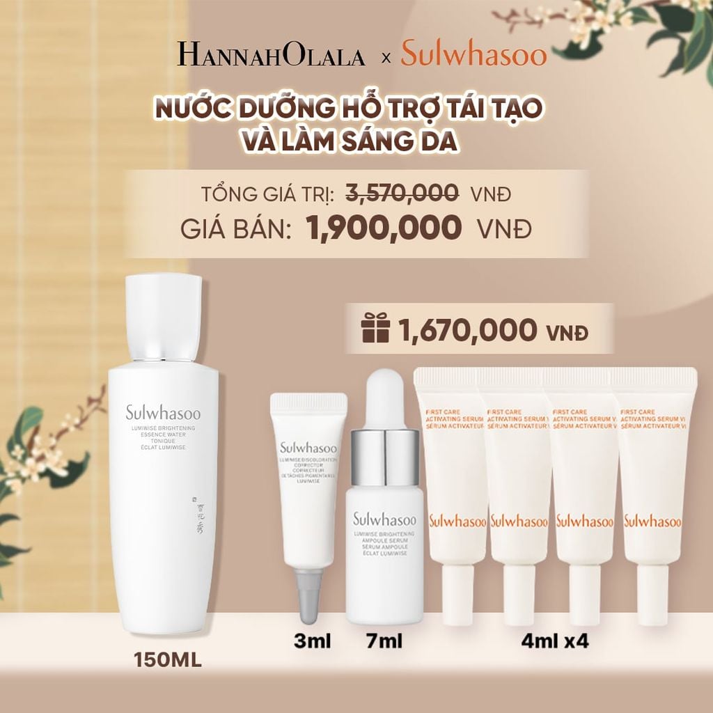  NƯỚC DƯỠNG DA SÁNG TRONG SULWHASOO LUMIWISE BRIGHTENING ESSENCE WATER 150ML - A59 