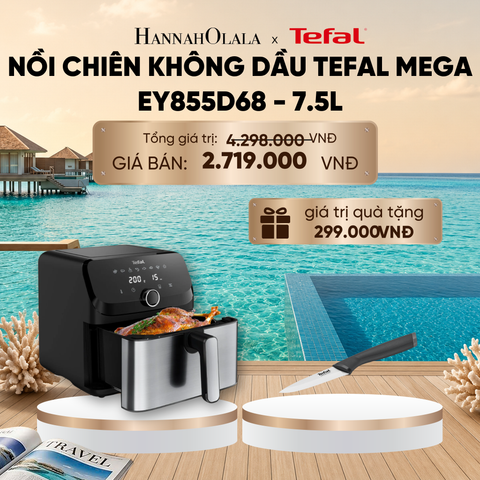  NỒI CHIÊN KHÔNG DẦU TEFAL MEGA EY855D68 - 7.5L_ D683 