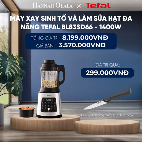  MÁY XAY SINH TỐ VÀ LÀM SỮA HẠT ĐA NĂNG TEFAL BL83SD66 - 1400W - DEAL 17 