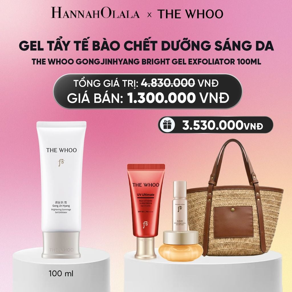  GEL TẨY TẾ BÀO CHẾT DƯỠNG SÁNG DA THE WHOO GONGJINHYANG BRIGHT GEL EXFOLIATOR 100ML_A193 