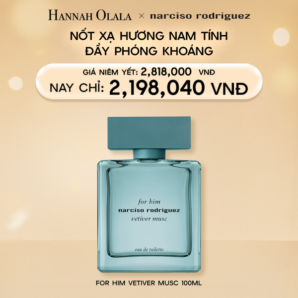  E31_DEAL 17.1: NƯỚC HOA NAM NARCISO RODRIGUEZ FOR HIM VETIVER MUSC 100ML 