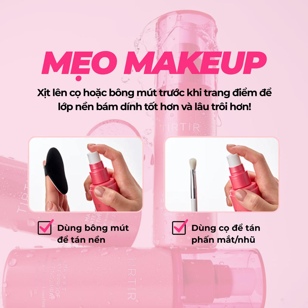  DEAL 7 - XỊT CỐ ĐỊNH LỚP TRANG ĐIỂM TIRTIR WATERPROOF 80ML 