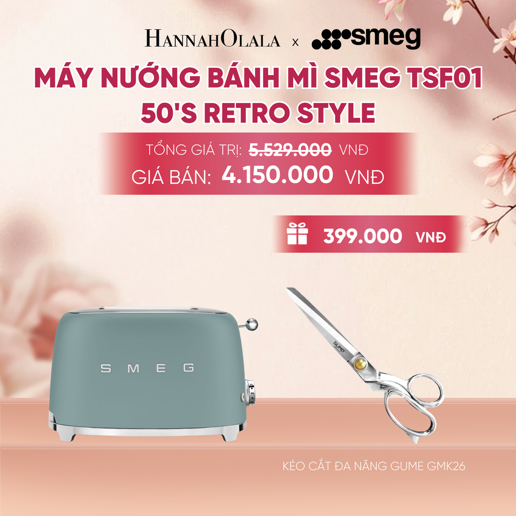  MÁY NƯỚNG BÁNH MÌ SMEG TSF01 50'S RETRO STYLE - A1959 
