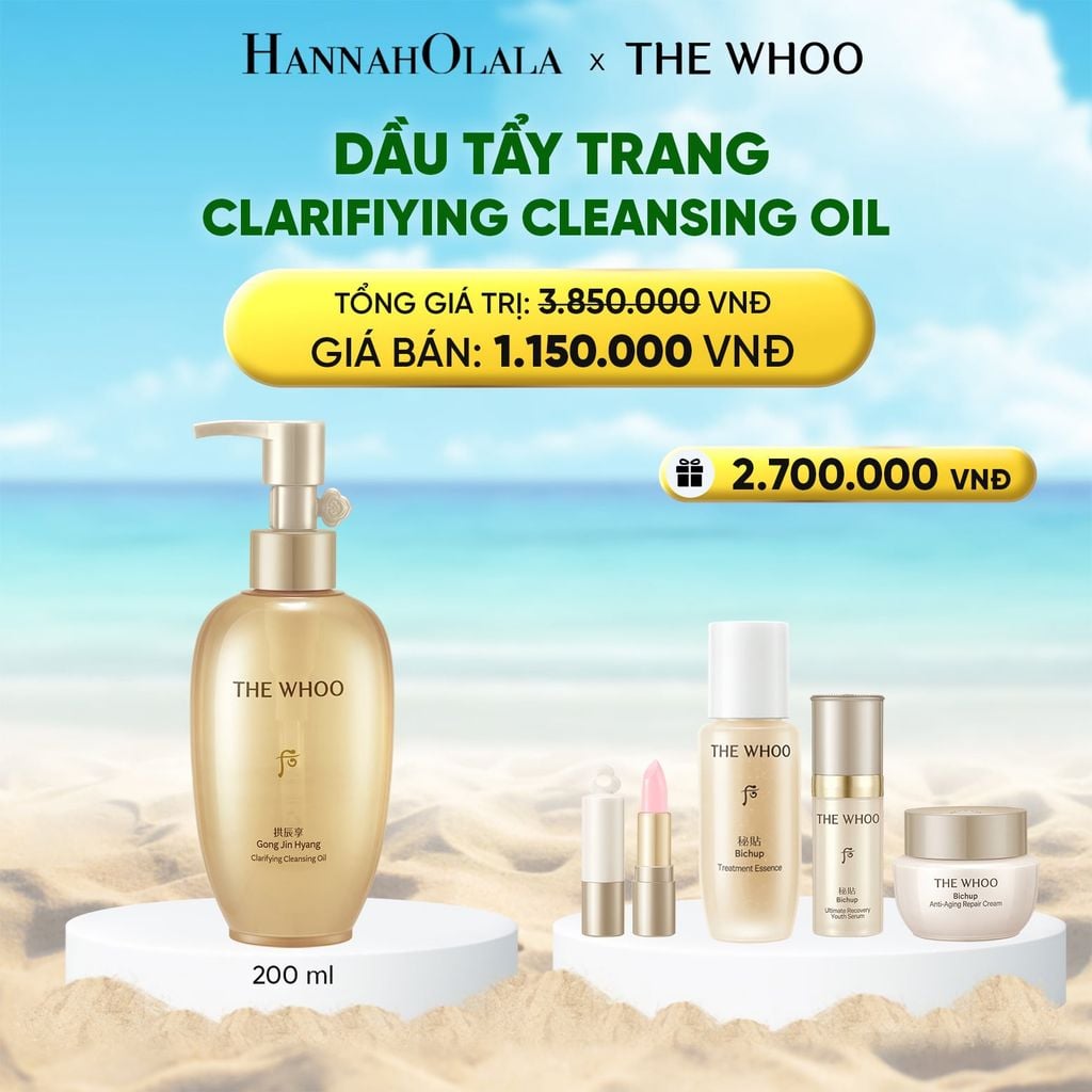  DEAL 19: DẦU TẨY TRANG THE WHOO GONG JIN HYANG CLARIFIYING CLEANSING OIL 200ML 