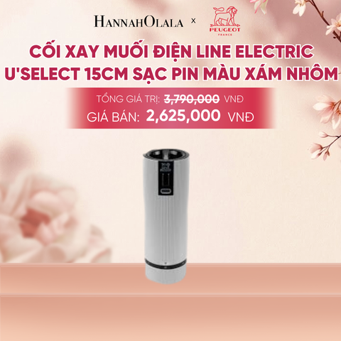  CỐI XAY MUỐI ĐIỆN LINE ELECTRIC U'SELECT 15CM SẠC PIN - A1662 