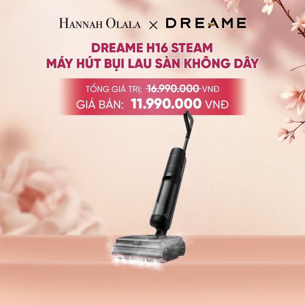  DREAME H16 STEAM MÁY HÚT BỤI LAU SÀN KHÔNG DÂY - LAU SÀN HƠI NƯỚC 200℃ - BH 24 THÁNG - A1459 