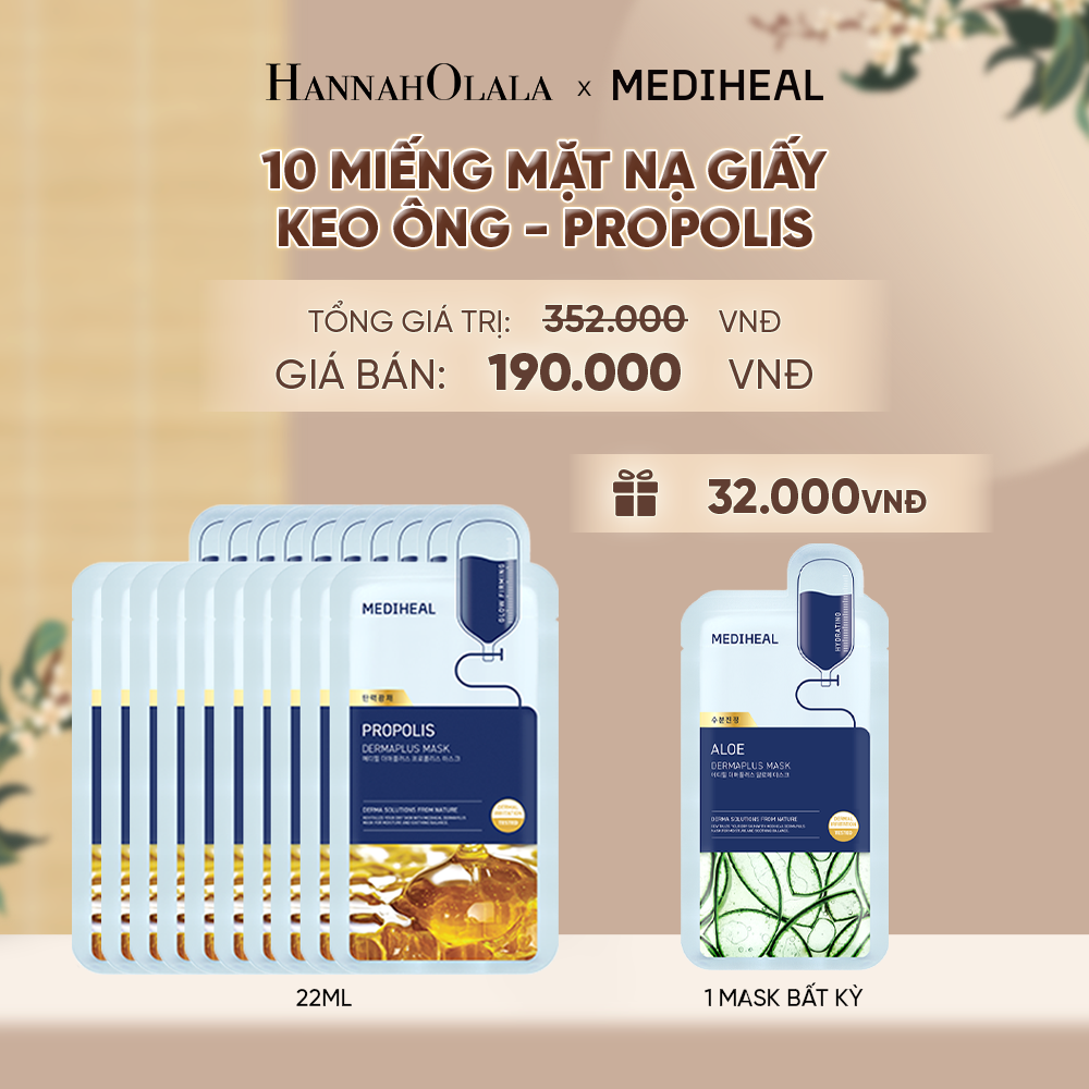  MEDIHEAL MẶT NẠ DERMAPLUS MASK 22ML (COMBO 10 MIẾNG) BẤT KỲ - A1680 