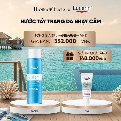  NƯỚC TẨY TRANG DỊU NHẸ CHO DA NHẠY CẢM EUCERIN DERMATO CLEAN MICELLAR CLEANSING FLUID 400ML_ D351 