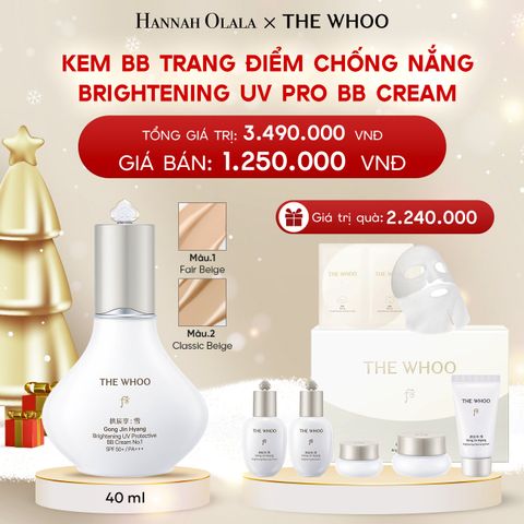  A341_DEAL 19: PHIÊN BẢN 2025 - KEM BB TRANG ĐIỂM CHỐNG NẮNG WHOO SEOL BRIGHT UV PRO BB CREAM 40ML 