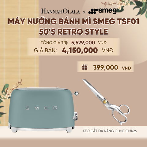  MÁY NƯỚNG BÁNH MÌ SMEG TSF01 50'S RETRO STYLE - A2285 