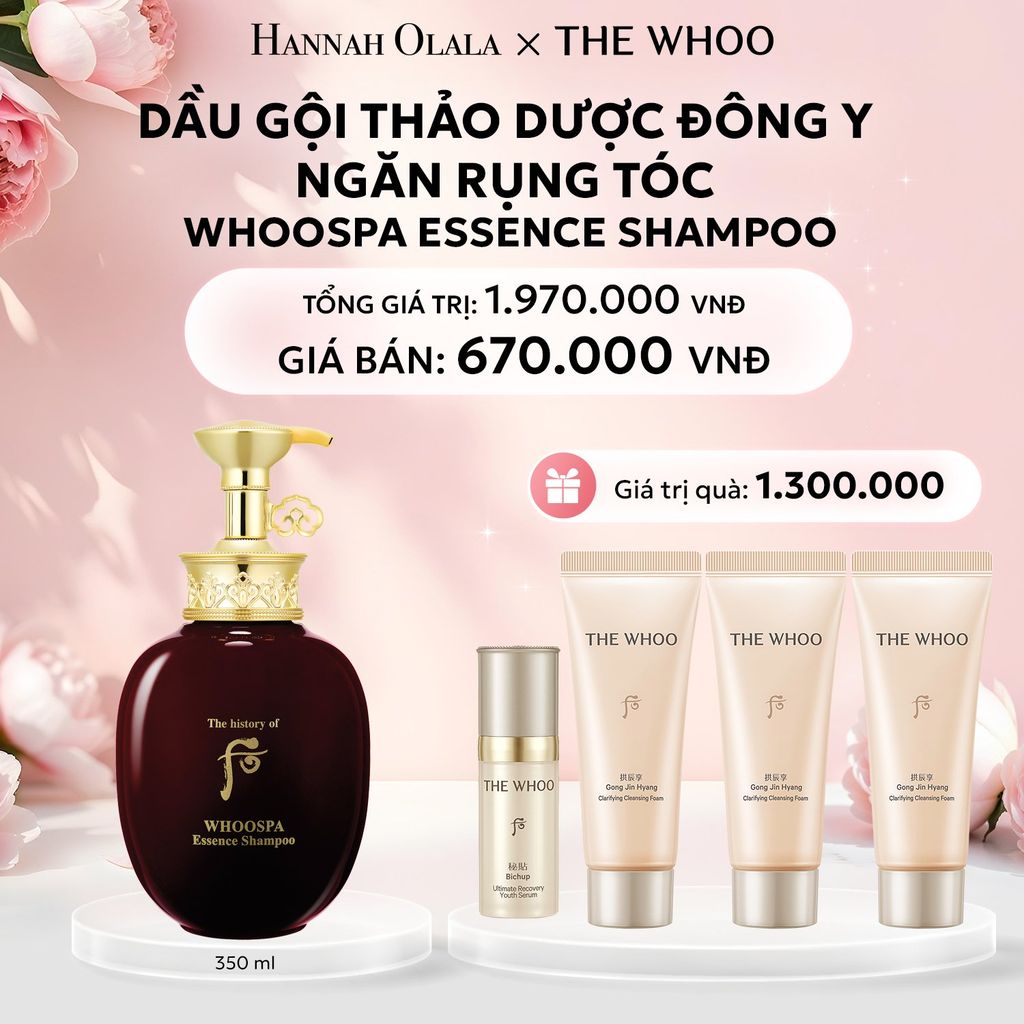  E246: DEAL 19: DẦU GỘI THẢO DƯỢC ĐÔNG Y NGĂN RỤNG TÓC THE HISTORY OF WHOO WHOOSPA ESSENCE SHAMPOO 350ML - [GIAO HÀNG TỪ 03/10] 