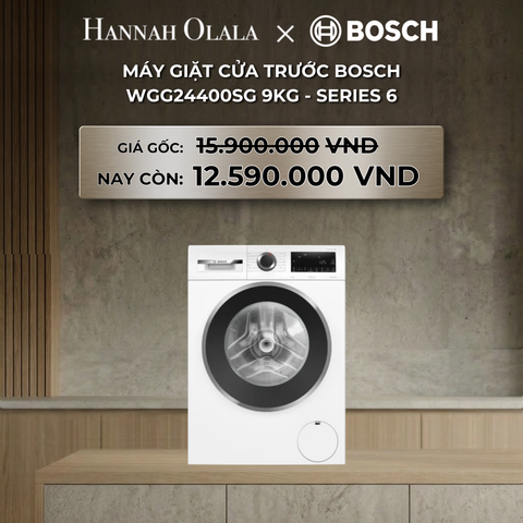  DEAL 19: MÁY GIẶT CỬA TRƯỚC BOSCH WGG24400SG 9KG - SERIES 6 