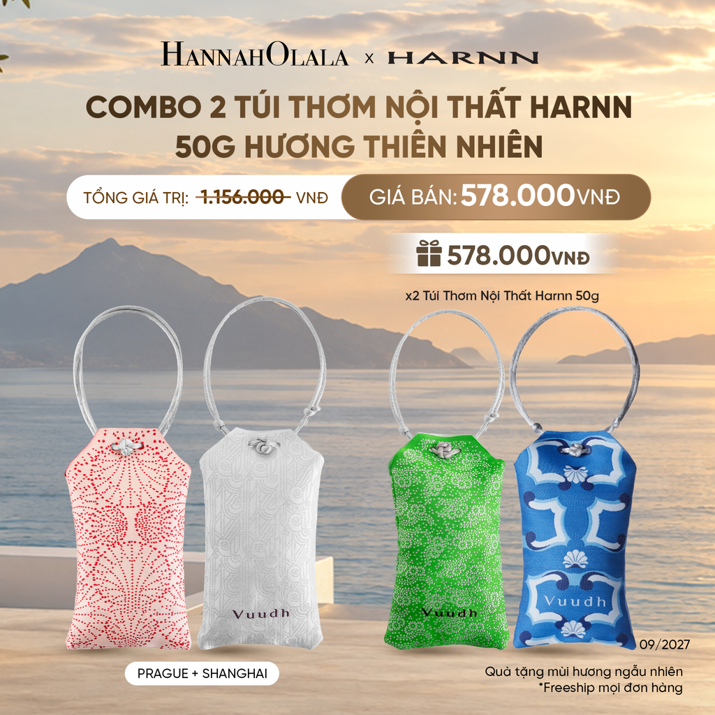  [B2G2] COMBO 2 TÚI THƠM NỘI THẤT HARNN 50G HƯƠNG THIÊN NHIÊN 