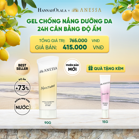  [PHIÊN BẢN MỚI] GEL CHỐNG NẮNG DƯỠNG DA 24H CÂN BẰNG ĐỘ ẨM ANESSA MOISTURE UV GEL SPF50+ PA++++ 90G - DEAL 23 