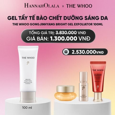  GEL TẨY TẾ BÀO CHẾT DƯỠNG SÁNG DA THE WHOO GONGJINHYANG BRIGHT GEL EXFOLIATOR 100ML_ A193 BK 