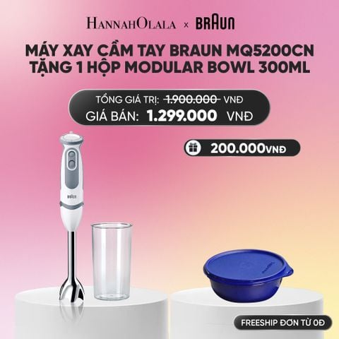  MÁY XAY CẦM TAY BRAUN MQ5200CN TẶNG 1 HỘP MODULAR BOWL 300ML_A2035 
