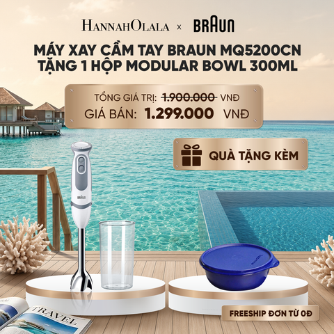  MÁY XAY CẦM TAY BRAUN MQ5200CN TẶNG 1 HỘP MODULAR BOWL 300ML_ D1284 