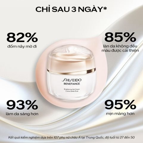  DEAL 6: GEL DƯỠNG TRẮNG DA SHISEIDO BENEFIANCE BRIGHTENING GEL CREAM 50ML 