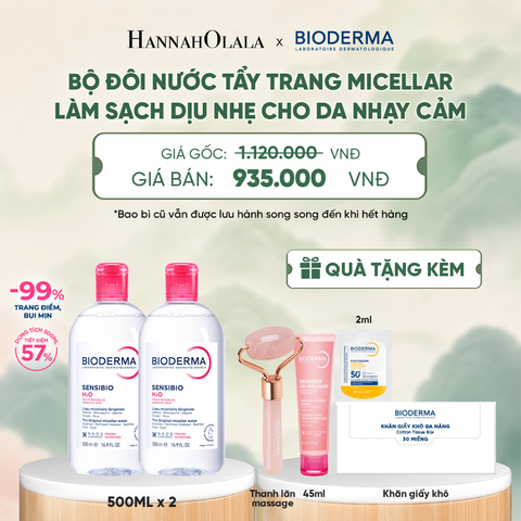  BỘ ĐÔI NƯỚC TẨY TRANG MICELLAR LÀM SẠCH DỊU NHẸ CHO DA NHẠY CẢM - DEAL 1 - A209 