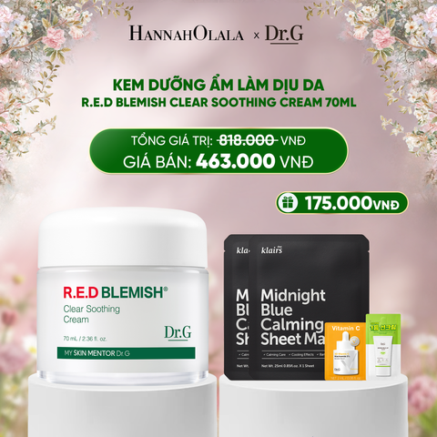  DEAL 1: KEM DƯỠNG ẨM PHỤC HỒI DR.G CLEAR SOOTHING CREAM 70ML 