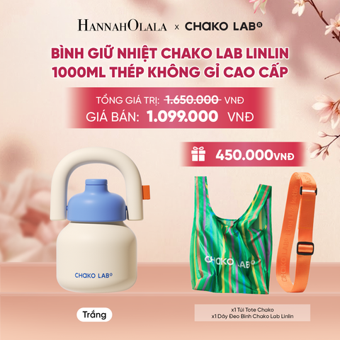  BÌNH GIỮ NHIỆT CHAKO LAB LINLIN 1000ML THÉP KHÔNG GỈ CAO CẤP - A1891 