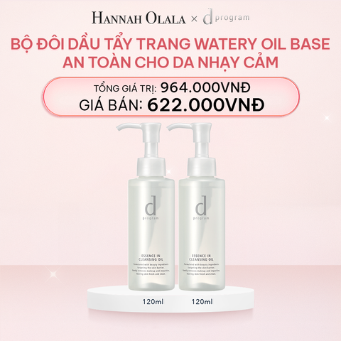  E111_DEAL 16: BỘ ĐÔI DẦU TẨY TRANG DƯỠNG DA DPROGRAM ESSENCE IN CLEANSING OIL 120ML 