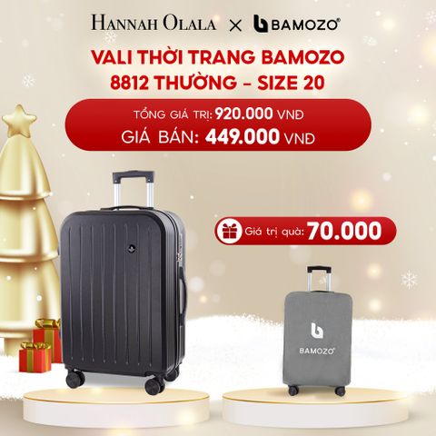  DEAL 6: VALI BAMOZO 8812 BẢN THƯỜNG (TẶNG BỌC VALI) 