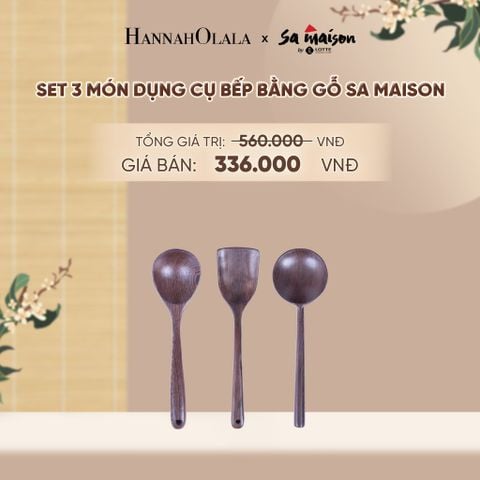  SET 3 MÓN DỤNG CỤ BẾP BẰNG GỖ SA MAISON - DEAL 14 - A1799 