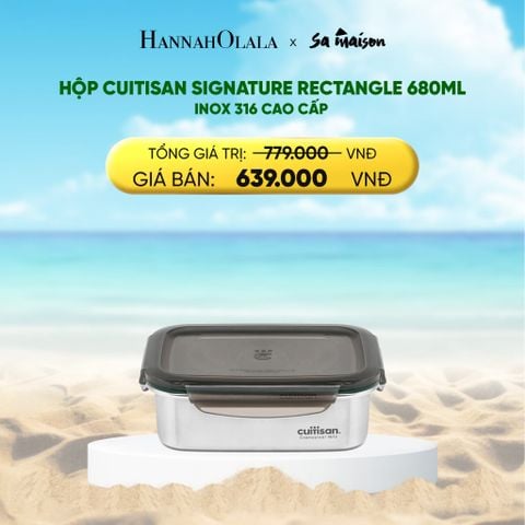  DEAL 3: HỘP INOX CAO CẤP CUITISAN SIGNATURE RECTANGLE INOX 316 
