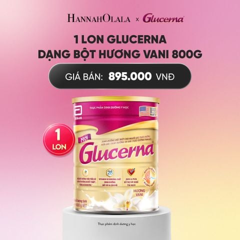  1 LON GLUCERNA DẠNG BỘT HƯƠNG VANI 800G DEAL : _A1504 