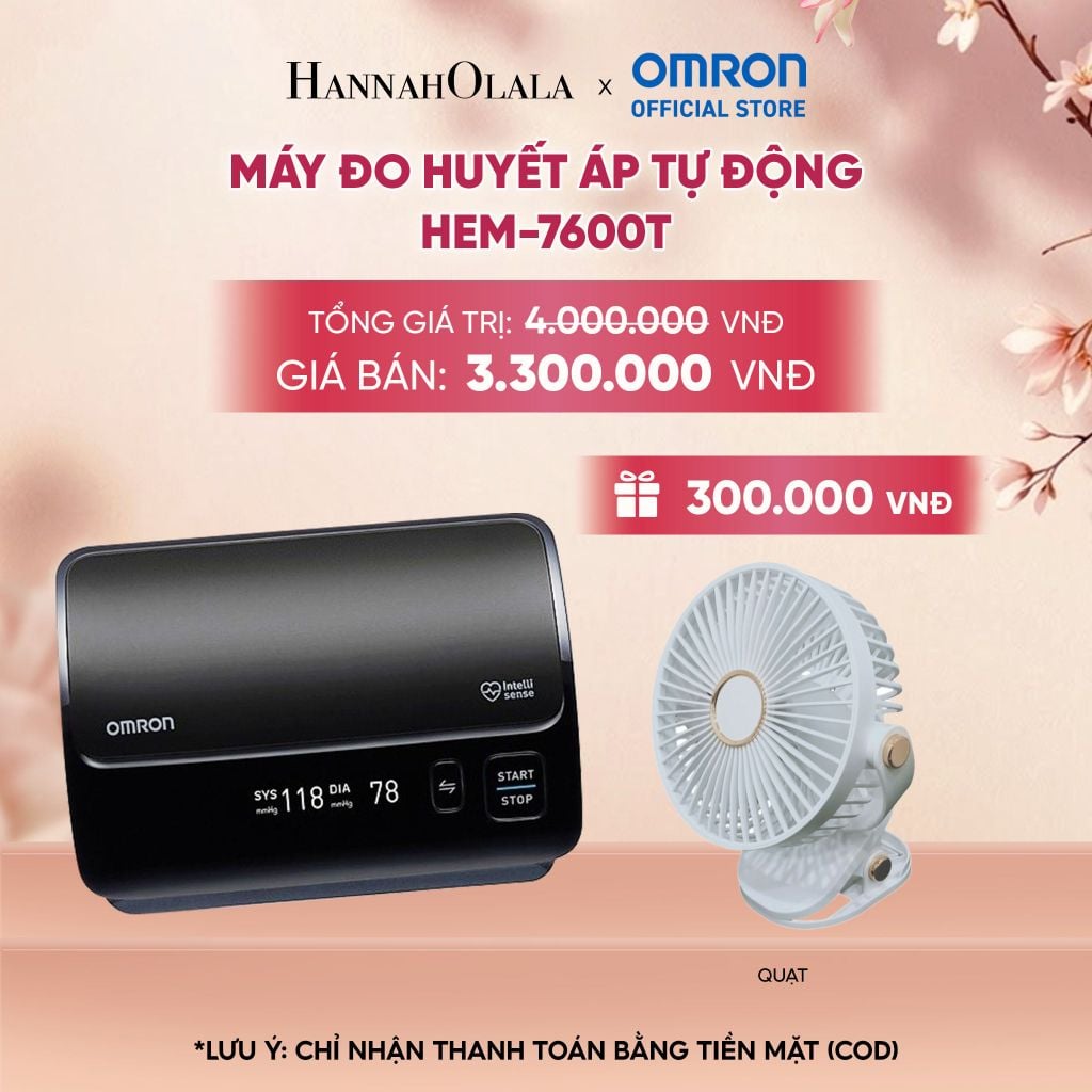  MÁY ĐO HUYẾT ÁP TỰ ĐỘNG OMRON HEM-7600T - A1107 