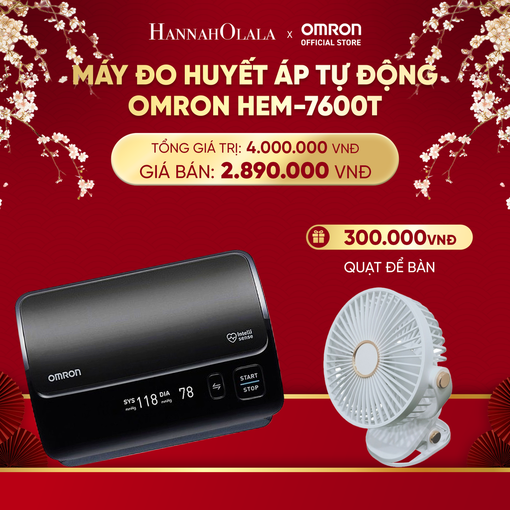  DEAL 3: MÁY ĐO HUYẾT ÁP TỰ ĐỘNG OMRON HEM-7600T 