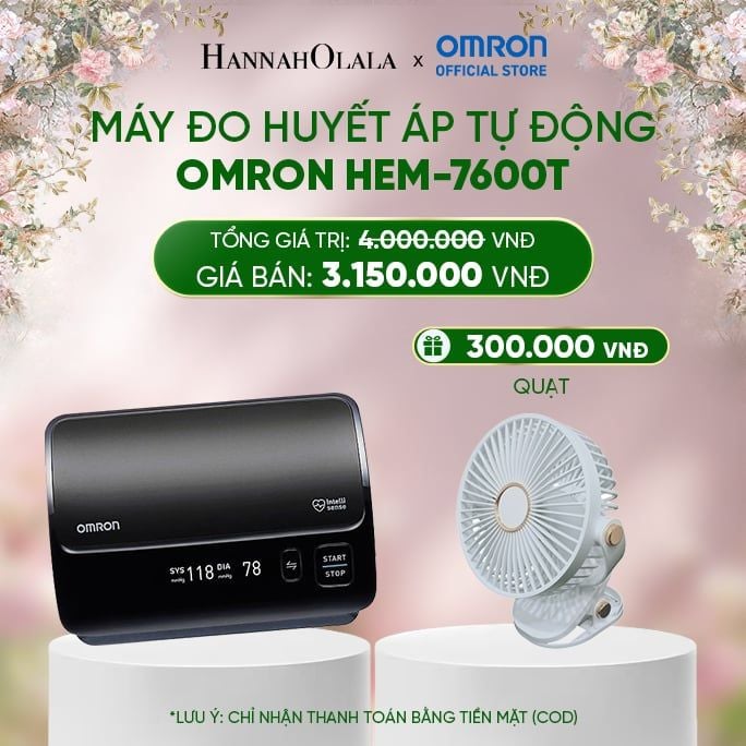  DEAL 3: MÁY ĐO HUYẾT ÁP TỰ ĐỘNG OMRON HEM-7600T 