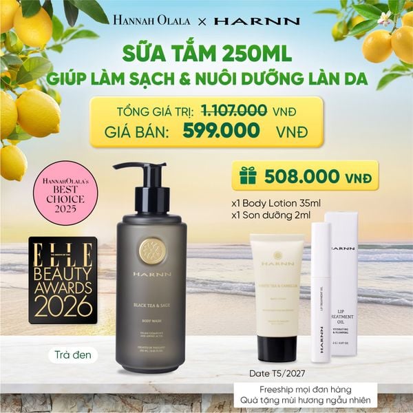  SỮA TẮM HARNN 250ML GIÚP LÀM SẠCH VÀ NUÔI DƯỠNG LÀN DA 