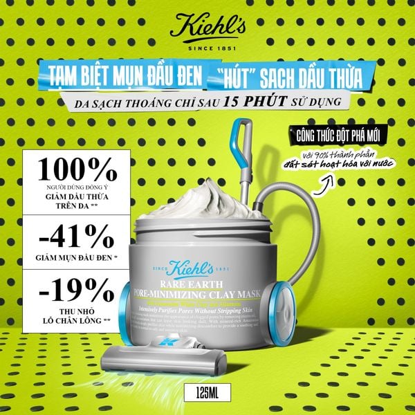  DEAL 3A: [ MỚI ] MẶT NẠ ĐẤT SÉT KIEHL'S RARE EARTH DEEP PORE CLEANSING MASQUE 125ML 