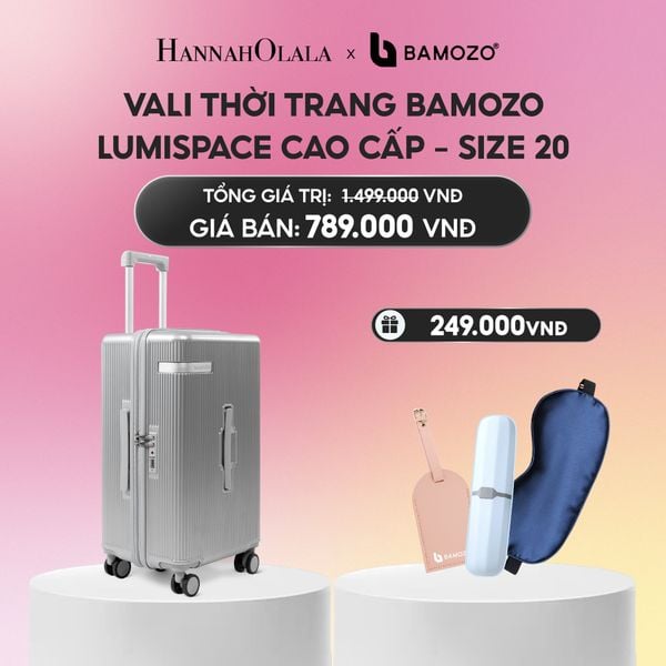  VALI BAMOZO LUMISPACE CAO CẤP (TẶNG TAG VALI DA, HỘP ĐỰNG BÀN CHẢI, BỊT MẮT LỤA SATIN)_A2183 