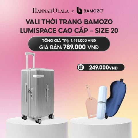  VALI BAMOZO LUMISPACE CAO CẤP (TẶNG TAG VALI DA, HỘP ĐỰNG BÀN CHẢI, BỊT MẮT LỤA SATIN)_A2183 