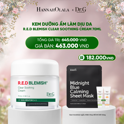  E1204_DEAL 1: KEM DƯỠNG ẨM PHỤC HỒI DR.G CLEAR SOOTHING CREAM 70ML 