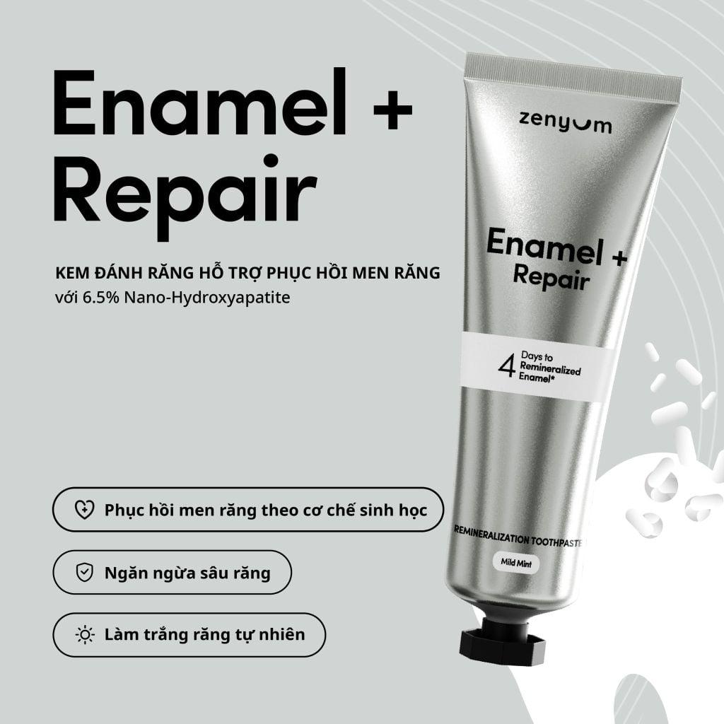  COMBO 2 KEM ĐÁNH RĂNG ZENYUM PHỤC HỒI MEN / GIẢM Ê BUỐT / LÀM TRẮNG 100G_A34 