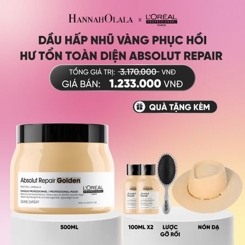  MẶT NẠ NHŨ VÀNG PHỤC HỒI HƯ TỔN TOÀN DIỆN L'ORÉAL PROFESSIONNEL ABSOLUT REPAIR GOLDEN 500ML_A1216 