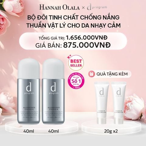  E356: DEAL 2: (01.10 - 04.10) BỘ ĐÔI TINH CHẤT CHỐNG NẮNG KIỀM DẦU AN TOÀN CHO DA NHẠY CẢM D PROGRAM ALLERDEFENSE ESSENSE 40ML 