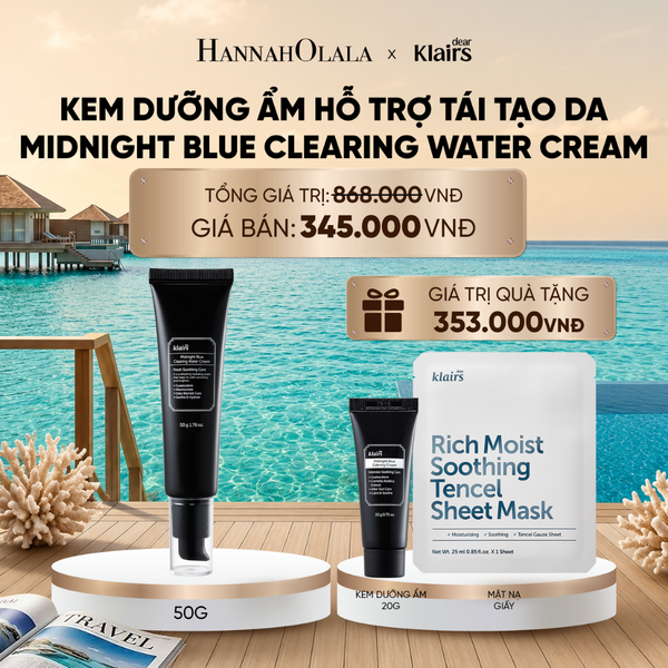  DEAR, KLAIRS KEM DƯỠNG DA MIDNIGHT BLUE CLEARING WATER CREAM 50G_ D97 