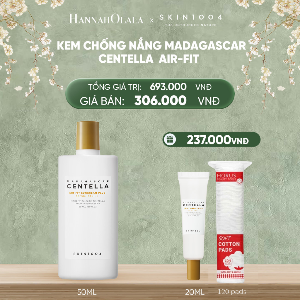  DEAL 1: SKIN1004 KEM CHỐNG NẮNG MADAGASCAR CENTELLA AIR-FIT SUNCREAM PLUS 50ML 