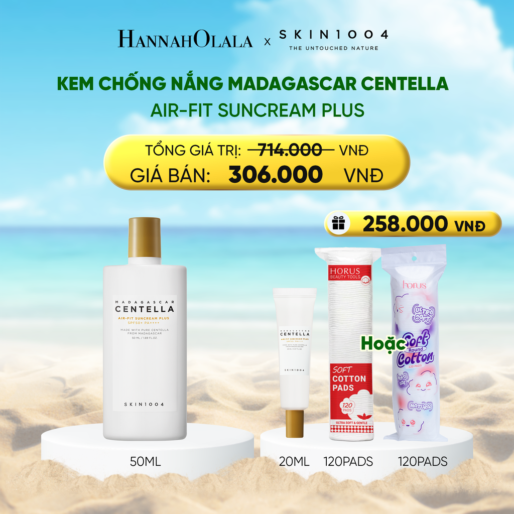  DEAL 1: SKIN1004 KEM CHỐNG NẮNG MADAGASCAR CENTELLA AIR-FIT SUNCREAM PLUS 50ML 