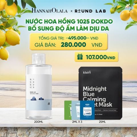  NƯỚC HOA HỒNG ROUND LAB 1025 DOKDO TONER 200ML BỔ SUNG ĐỘ ẨM LÀM DỊU DA - A360 