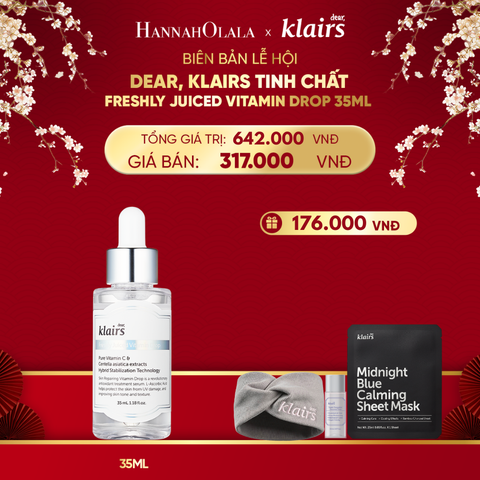  DEAL 2 : DEAR, KLAIRS TINH CHẤT FRESHLY JUICED VITAMIN DROP 35ML 